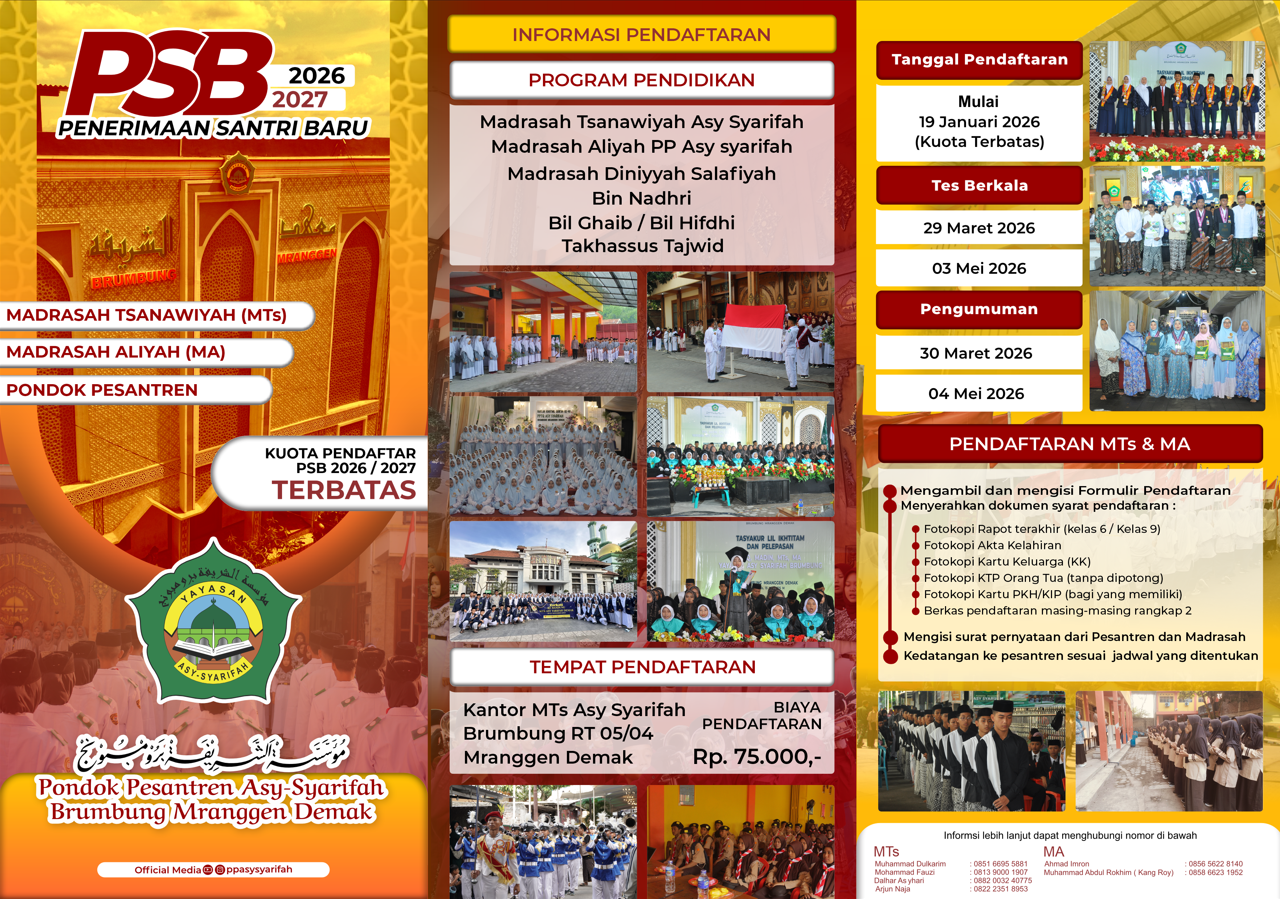 Pendaftaran Santri Baru 2026/2027